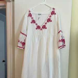 Tommy Bahama  Pink Embroidered dress